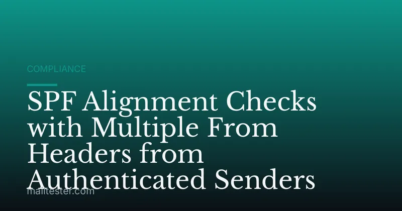 SPF Alignment Checks with Multiple From Headers from Authenticated Senders