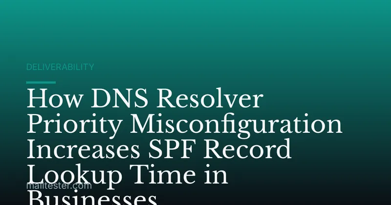 How DNS Resolver Priority Misconfiguration Increases SPF Record Lookup Time in Businesses