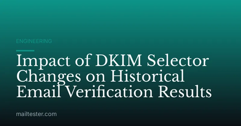 Impact of DKIM Selector Changes on Historical Email Verification Results