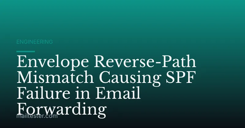 Envelope Reverse-Path Mismatch Causing SPF Failure in Email Forwarding