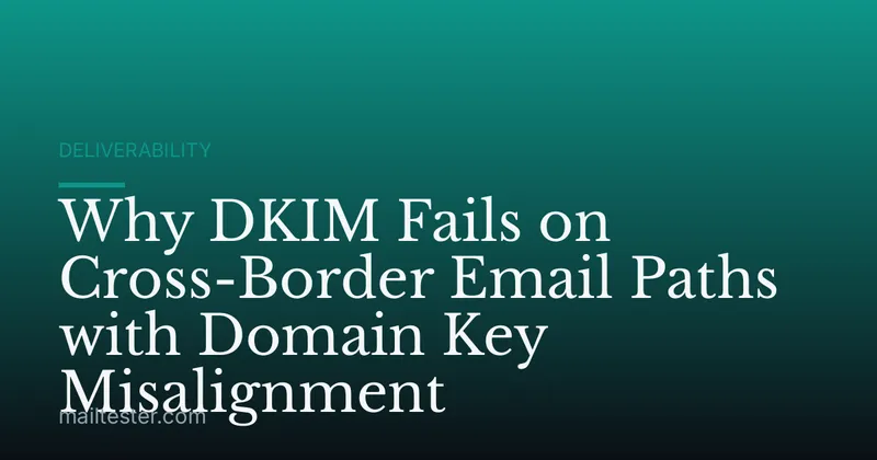 Why DKIM Fails on Cross-Border Email Paths with Domain Key Misalignment