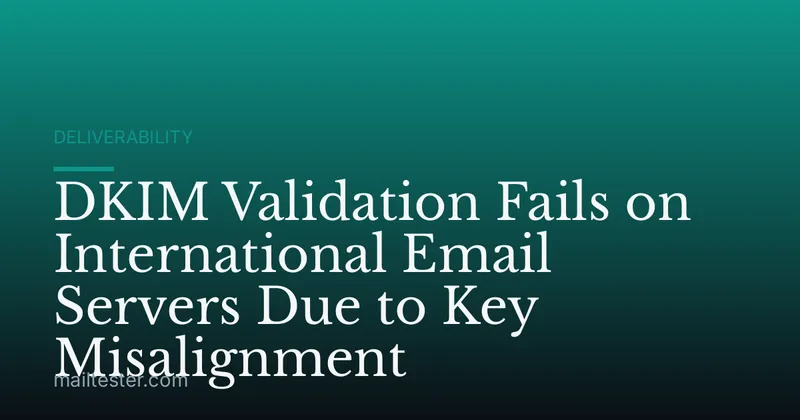 DKIM Validation Fails on International Email Servers Due to Key Misalignment