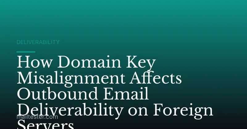 How Domain Key Misalignment Affects Outbound Email Deliverability on Foreign Servers