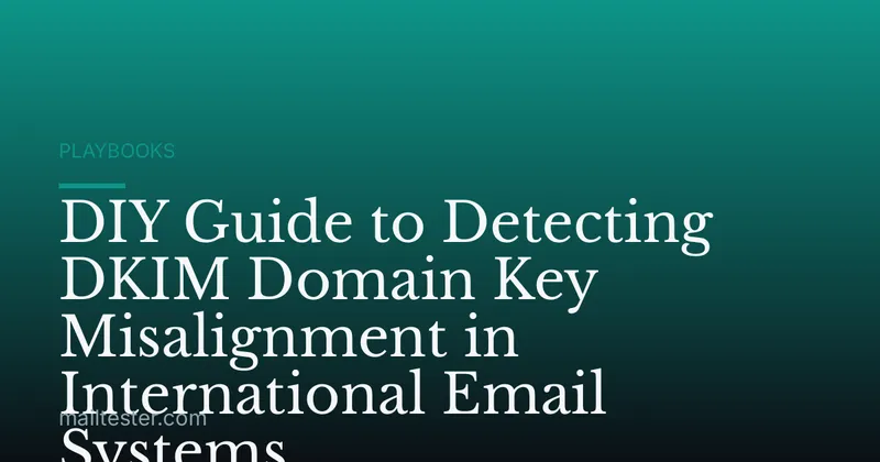 DIY Guide to Detecting DKIM Domain Key Misalignment in International Email Systems