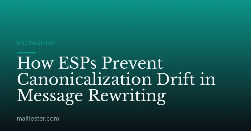 How ESPs Prevent Canonicalization Drift in Message Rewriting