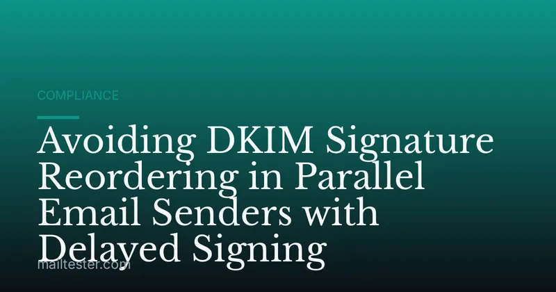 Avoiding DKIM Signature Reordering in Parallel Email Senders with Delayed Signing