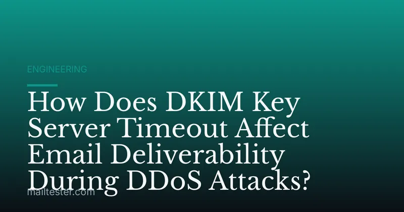 How Does DKIM Key Server Timeout Affect Email Deliverability During DDoS Attacks?