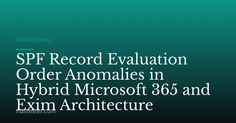 SPF Record Evaluation Order Anomalies in Hybrid Microsoft 365 and Exim Architecture
