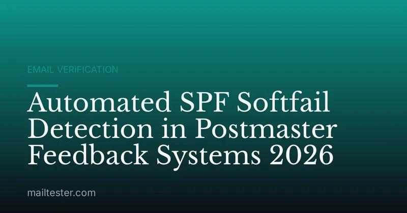 Automated SPF Softfail Detection in Postmaster Feedback Systems 2026
