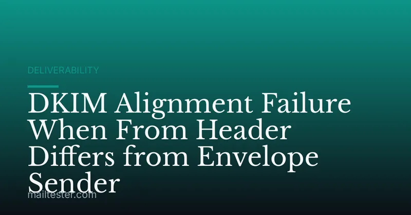 DKIM Alignment Failure When From Header Differs from Envelope Sender