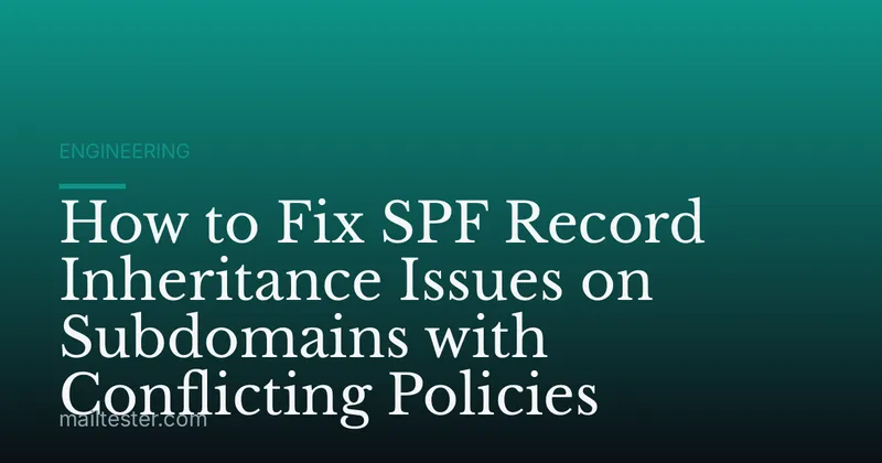 How to Fix SPF Record Inheritance Issues on Subdomains with Conflicting Policies