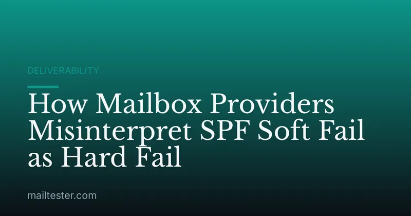 How Mailbox Providers Misinterpret SPF Soft Fail as Hard Fail
