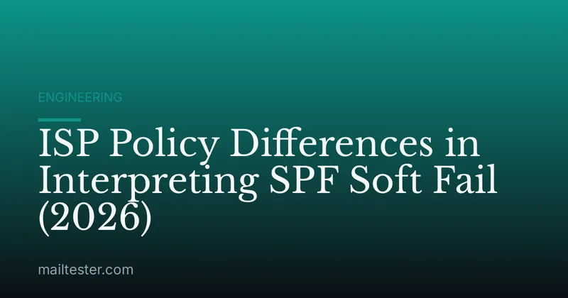 ISP Policy Differences in Interpreting SPF Soft Fail (2026)