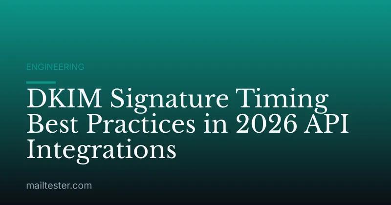 DKIM Signature Timing Best Practices in 2026 API Integrations