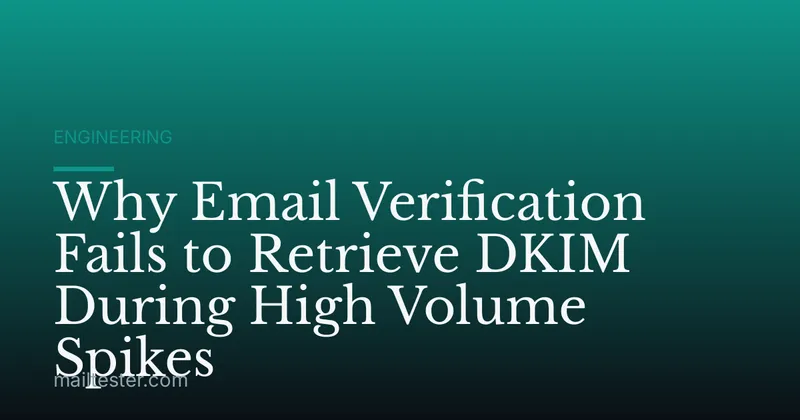 Why Email Verification Fails to Retrieve DKIM During High Volume Spikes