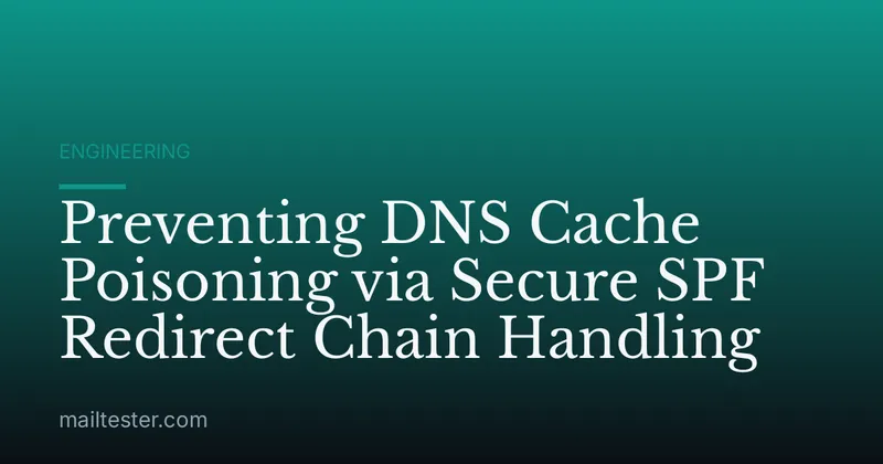 Preventing DNS Cache Poisoning via Secure SPF Redirect Chain Handling