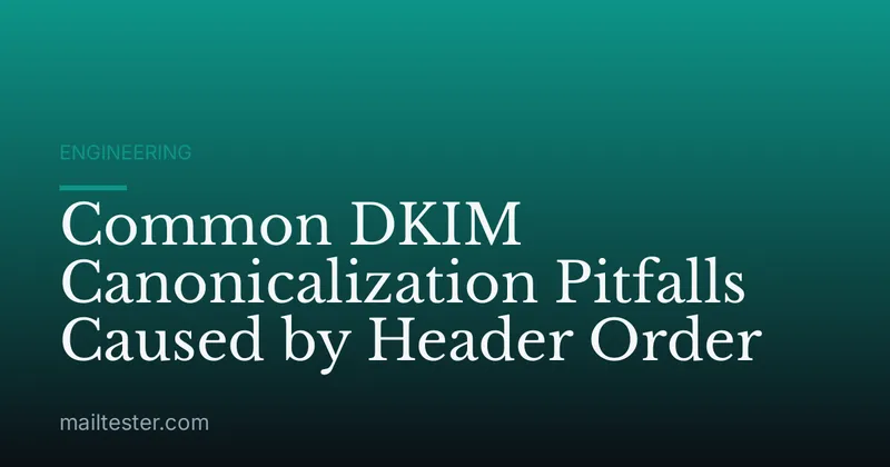 Common DKIM Canonicalization Pitfalls Caused by Header Order