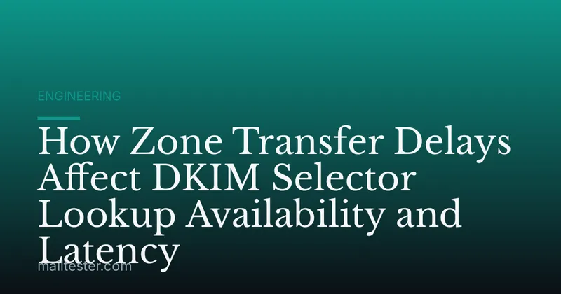 How Zone Transfer Delays Affect DKIM Selector Lookup Availability and Latency