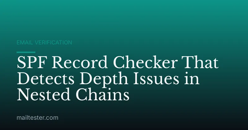 SPF Record Checker That Detects Depth Issues in Nested Chains