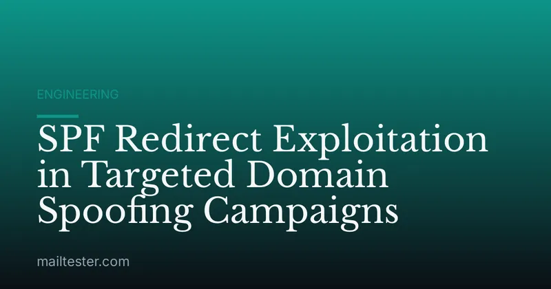 SPF Redirect Exploitation in Targeted Domain Spoofing Campaigns