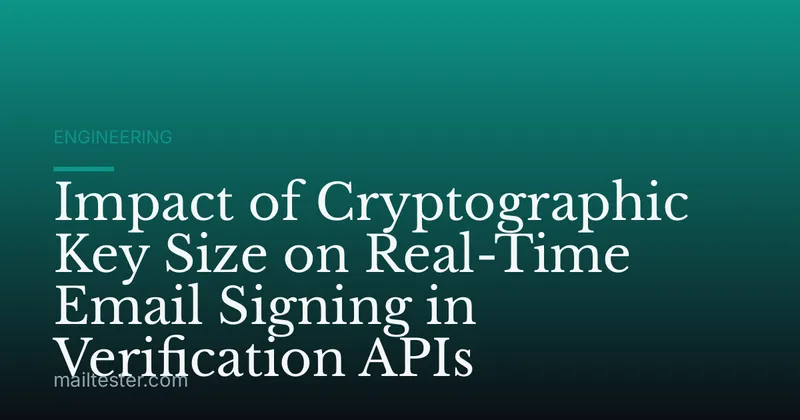 Impact of Cryptographic Key Size on Real-Time Email Signing in Verification APIs
