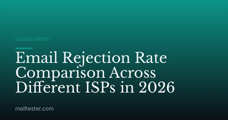 Email Rejection Rate Comparison Across Different ISPs in 2026