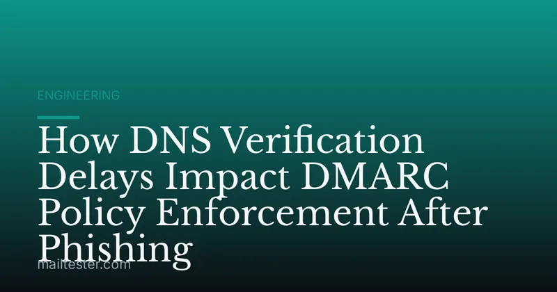 How DNS Verification Delays Impact DMARC Policy Enforcement After Phishing
