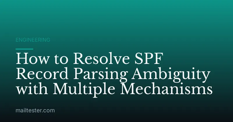 How to Resolve SPF Record Parsing Ambiguity with Multiple Mechanisms