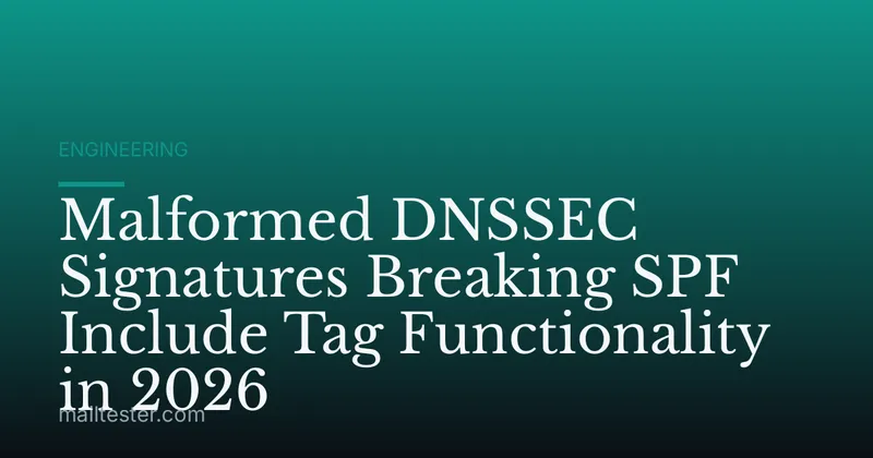 Malformed DNSSEC Signatures Breaking SPF Include Tag Functionality in 2026