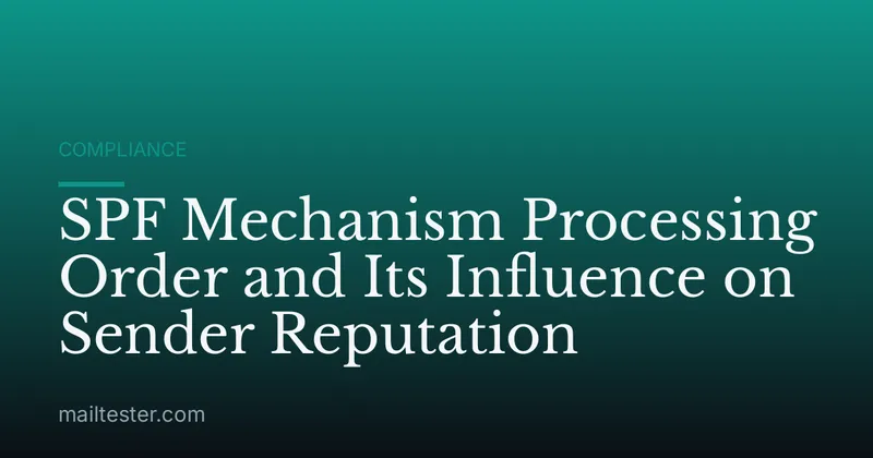SPF Mechanism Processing Order and Its Influence on Sender Reputation