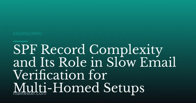 SPF Record Complexity and Its Role in Slow Email Verification for Multi-Homed Setups