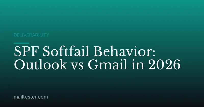 SPF Softfail Behavior: Outlook vs Gmail in 2026