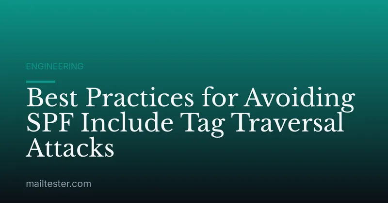 Best Practices for Avoiding SPF Include Tag Traversal Attacks