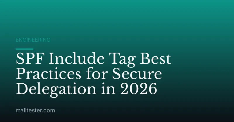 SPF Include Tag Best Practices for Secure Delegation in 2026