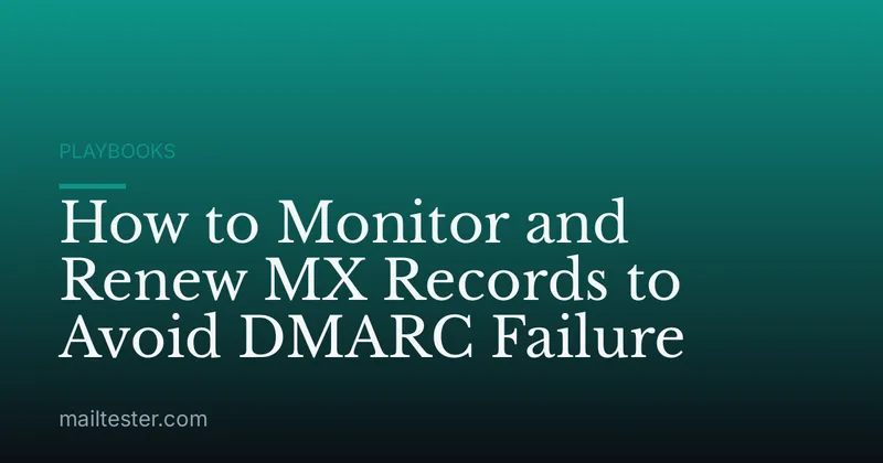 How to Monitor and Renew MX Records to Avoid DMARC Failure