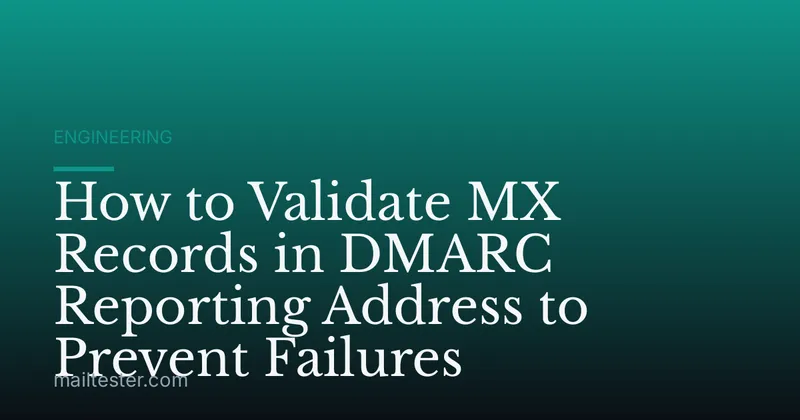 How to Validate MX Records in DMARC Reporting Address to Prevent Failures