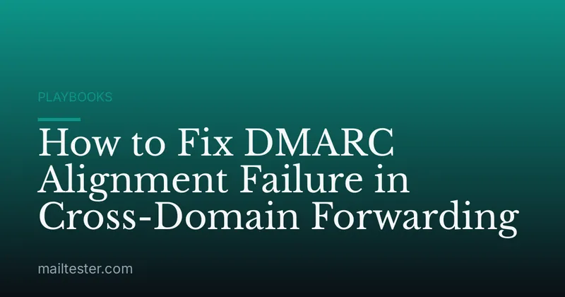 How to Fix DMARC Alignment Failure in Cross-Domain Forwarding