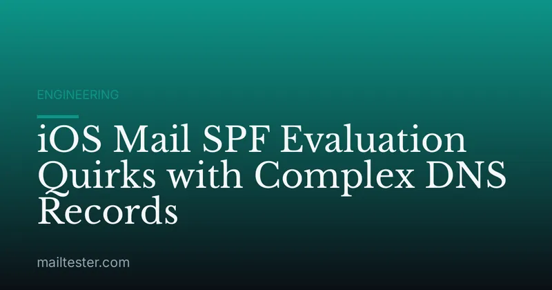 iOS Mail SPF Evaluation Quirks with Complex DNS Records