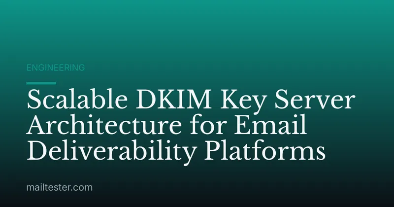Scalable DKIM Key Server Architecture for Email Deliverability Platforms