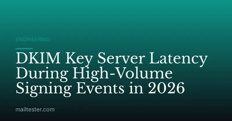 DKIM Key Server Latency During High-Volume Signing Events in 2026