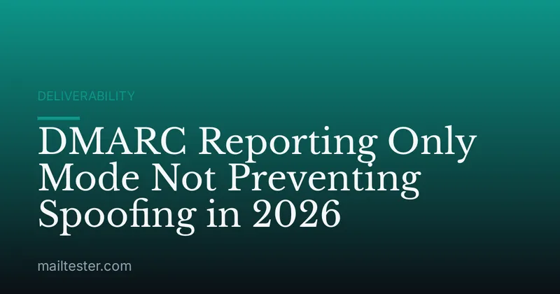 DMARC Reporting Only Mode Not Preventing Spoofing in 2026