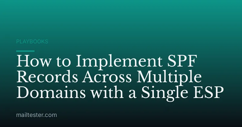 How to Implement SPF Records Across Multiple Domains with a Single ESP
