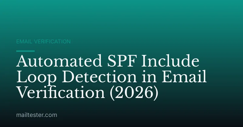 Automated SPF Include Loop Detection in Email Verification (2026)