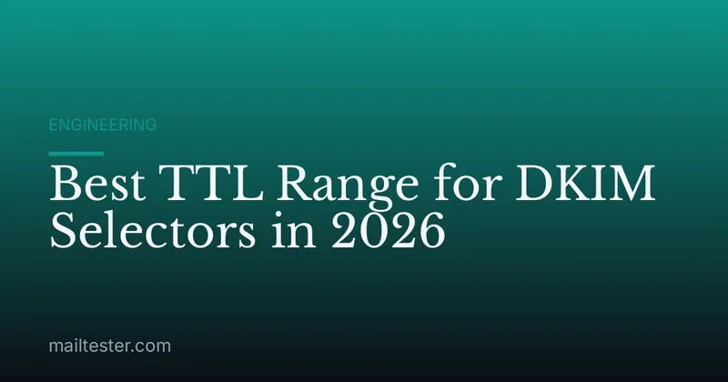 Best TTL Range for DKIM Selectors in 2026