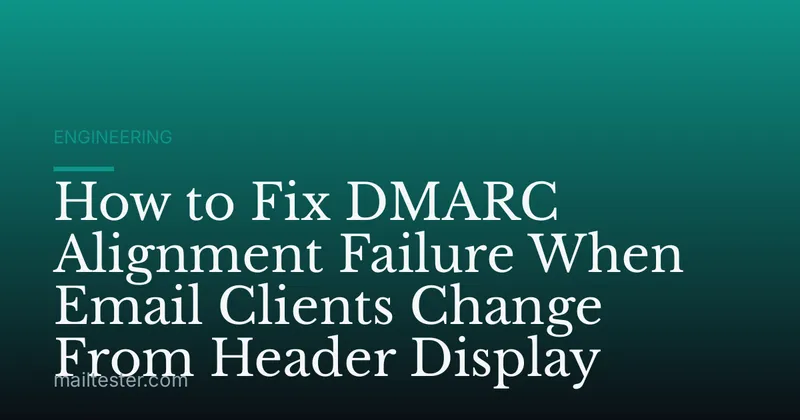 How to Fix DMARC Alignment Failure When Email Clients Change From Header Display