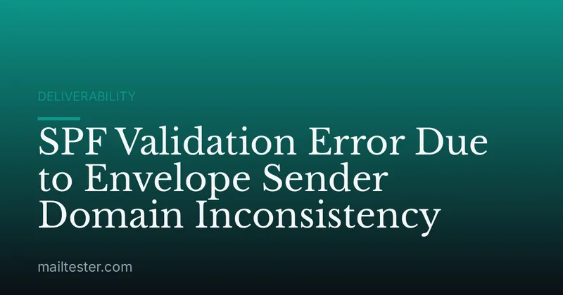 SPF Validation Error Due to Envelope Sender Domain Inconsistency