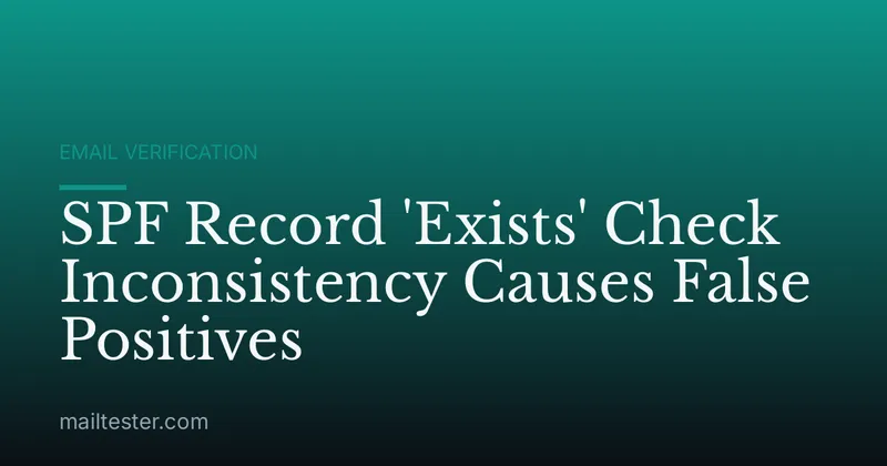 SPF Record 'Exists' Check Inconsistency Causes False Positives