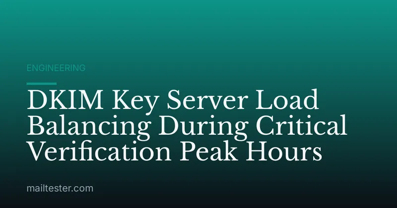 DKIM Key Server Load Balancing During Critical Verification Peak Hours