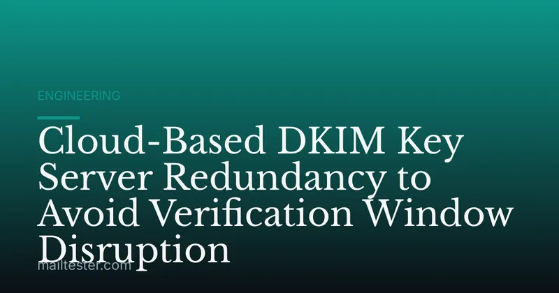 Cloud-Based DKIM Key Server Redundancy to Avoid Verification Window Disruption