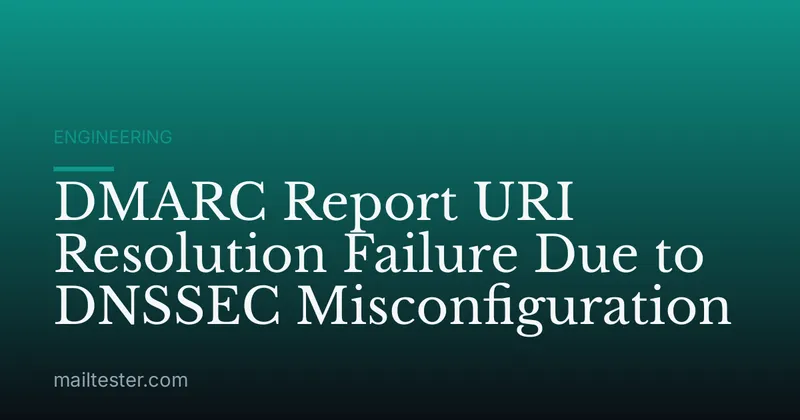 DMARC Report URI Resolution Failure Due to DNSSEC Misconfiguration